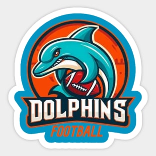 Miami Dolphins Football Sticker